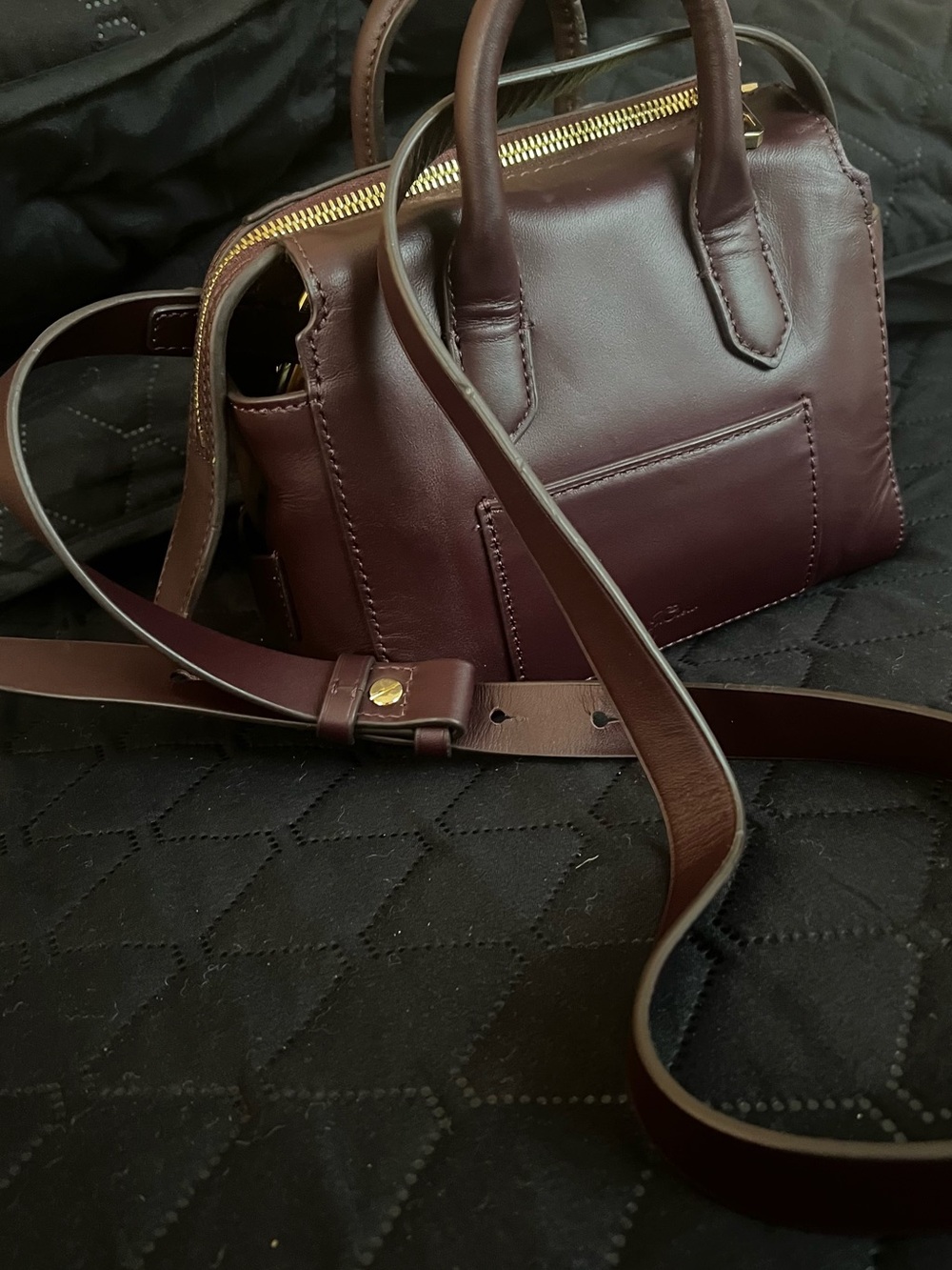 J.Crew Mini Italian Leather Satchel Crossbody Bag